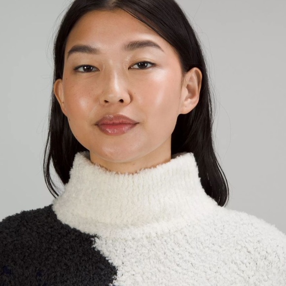 Ombre Knit Textured Turtleneck (Bone/Mineral Blue/Graphite Grey) - Picture 4 of 6